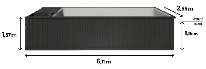 Piscina Contentor Premium 6,2 x 2,5 m - Image 6